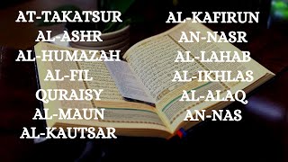 SURAH-SURAH PENDEK/ AT-TAKATSUR SAMPAI AN-NAS