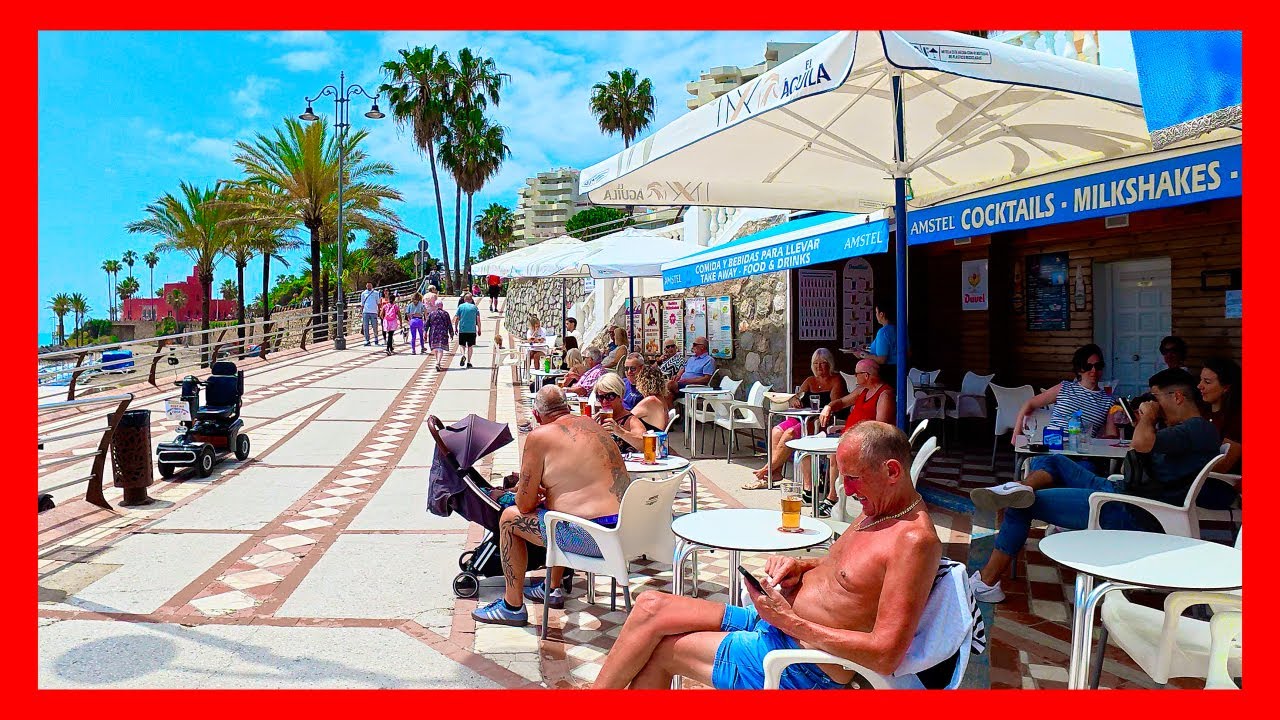 Benalmadena Spain Seafront Promenade Walking Tour Malaga Costa del Sol | May 2025