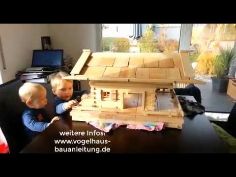 Vogelfutterhaus mit silo selber bauen anleitung kostenlos