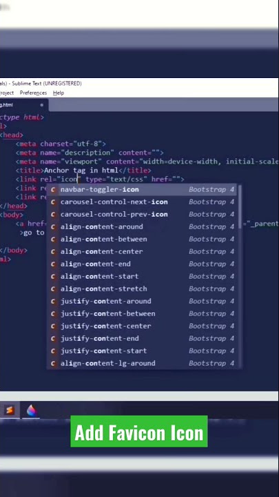 🤔link Favicon Image💻 #coding #html5 #shorts