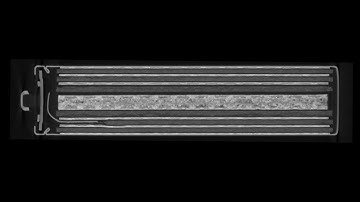X-ray and radiography of a battery