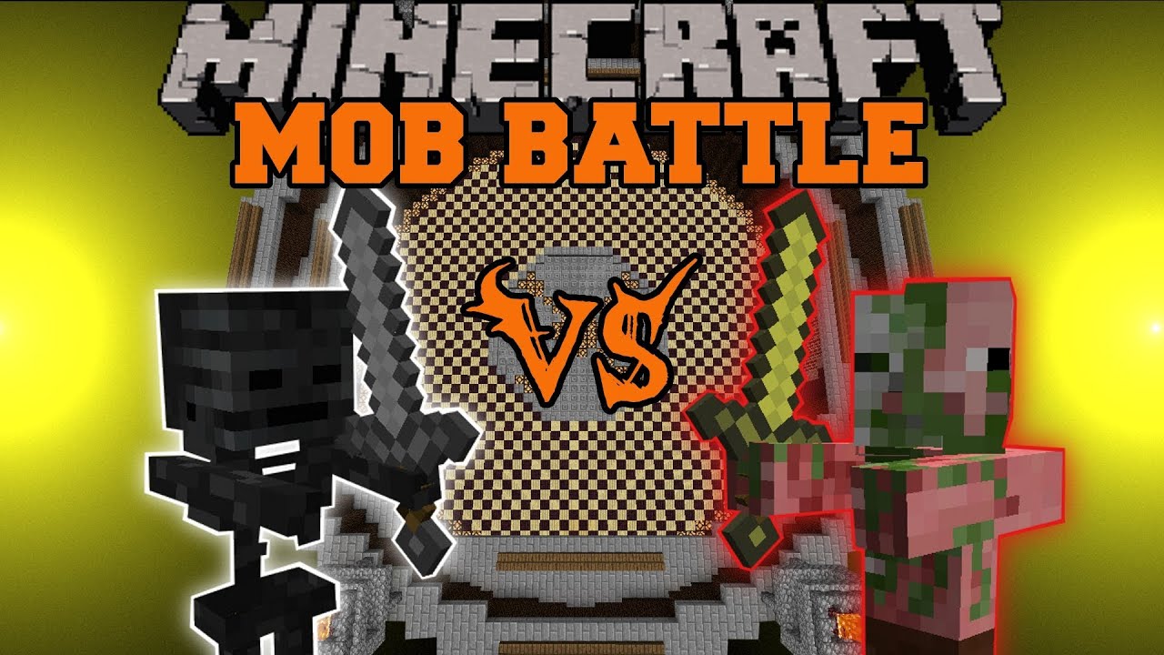 ZOMBIE PIGMAN VS. WITHER SKELETON - Minecraft Mob Battle - Arena Battle ZOMBIE PIGMAN VS. WITHER SKELETON - Minecraft Mob Battle - Arena Battle