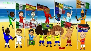 BRAZIL WORLD CUP 2014 HIGHLIGHTS - the group stage by 442oons (funny football cartoon) screenshot 1