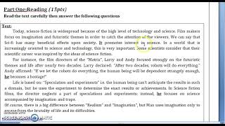 تصحيح اختبار الثلاثي الثالث الانجليزية السنة الثانية.. شعبة آداب ولغات اجنبية. unit science fiction