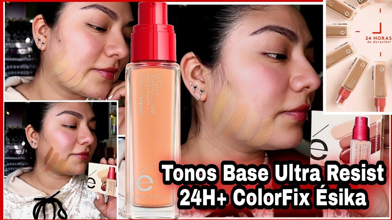 🔴 Nueva Base Ultra Resist 24HRS ColorFix Ésika 🤯 Guía de Tonos y Aplicación