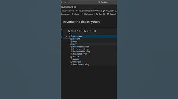 Reverse Python List in Smart way #learnpython #coding #codinginnepali