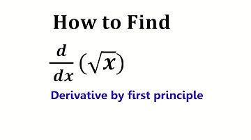 Derivative of root x by first principle class 11.