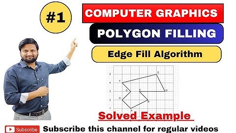 Edge Fill algorithm| polygon filling|computer graphics| shorcut tricks|example #1