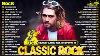 Classic Rock Songs 70s 80s 90s🔥Metallica, Queen,ACDC, U2,Bon Jovi,Aerosmith, Nirvana,Guns N'Roses