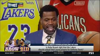 STEPHEN JACKSON SHOCKED Kobe Bryant supports trading young Lakers for Anthony Davis
