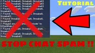 How to Stop Command Block Chat Spam Output (Minecraft Tutorial)