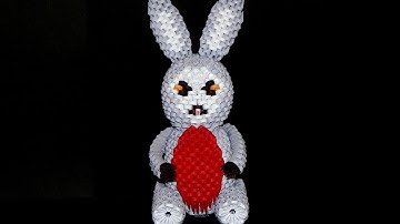 3D origami Easter Bunny tutorial part1