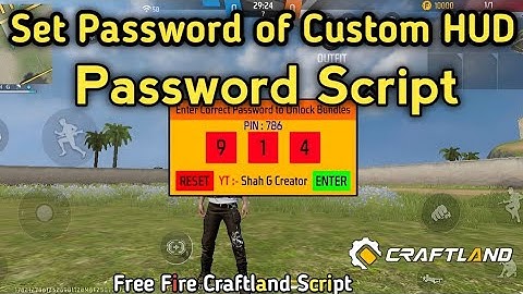 How to Set Password of Custom HUD | Free Fire Craftland | Shah G Creator | Password Script Edit