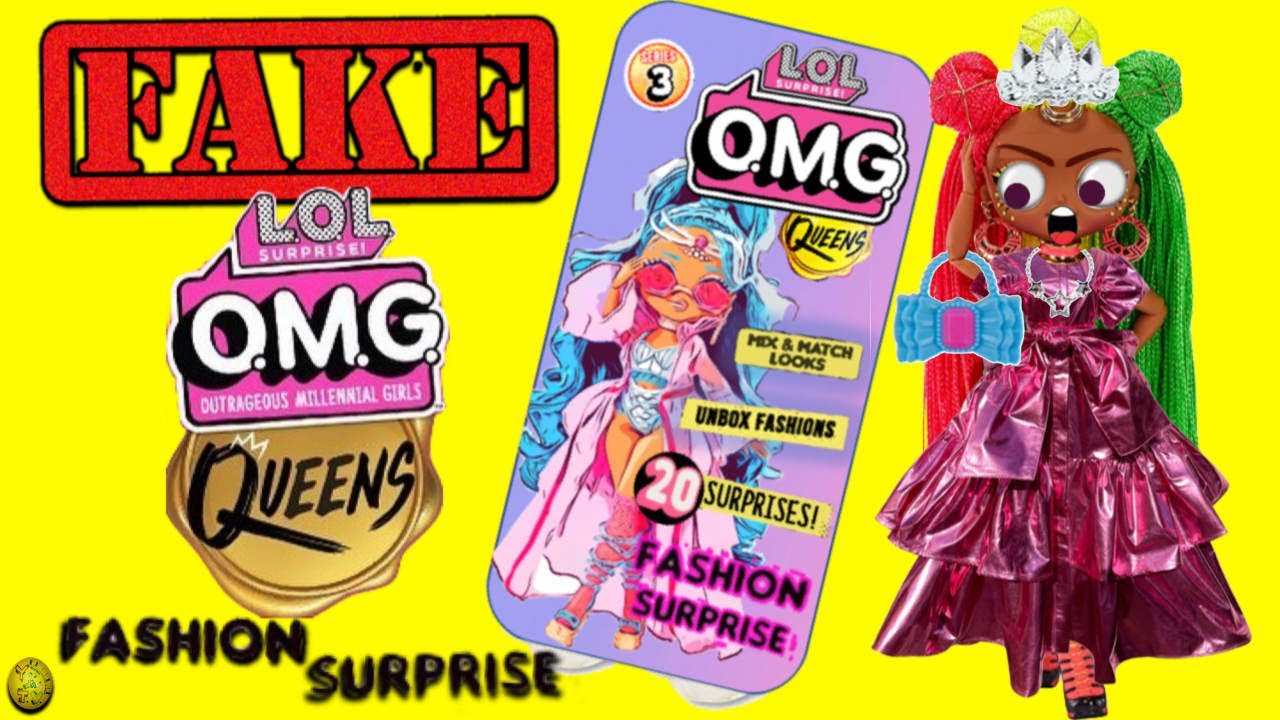 lol omg queens splash beauty fake fashion pack unboxed! lol omg queens sways makeover fakes 
