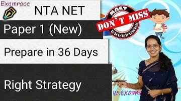 How to Prepare for UGC NTA NET Paper 1 in 1 Month 36 Days? Dr. Manishika Jain Examrace
