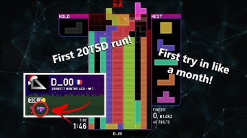 Getting the 20TSD badge in TETR.IO