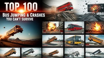 TOP 100 Bus Crash Compilation – BeamNG Drive School Bus Jumps & Crashes