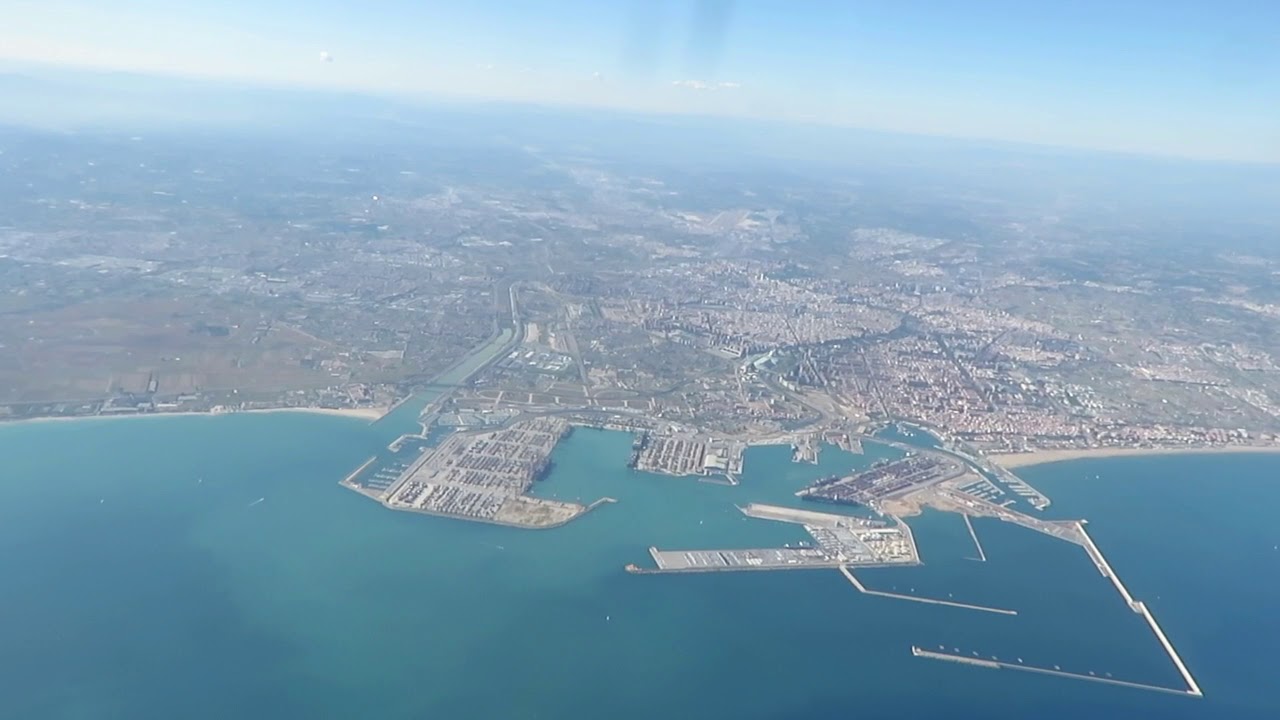 Flug Start in Valencia (Spanien) mit Blick über die Stadt YouTube