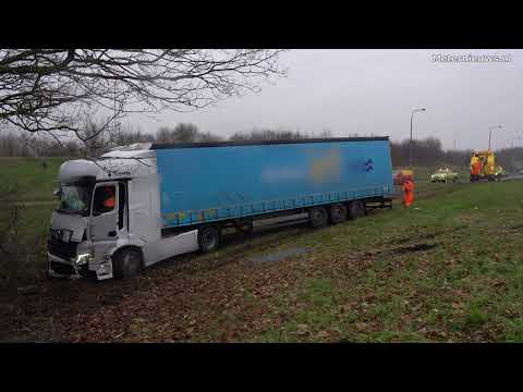 Vrachtwagen van de A28 bij Hoogeveen