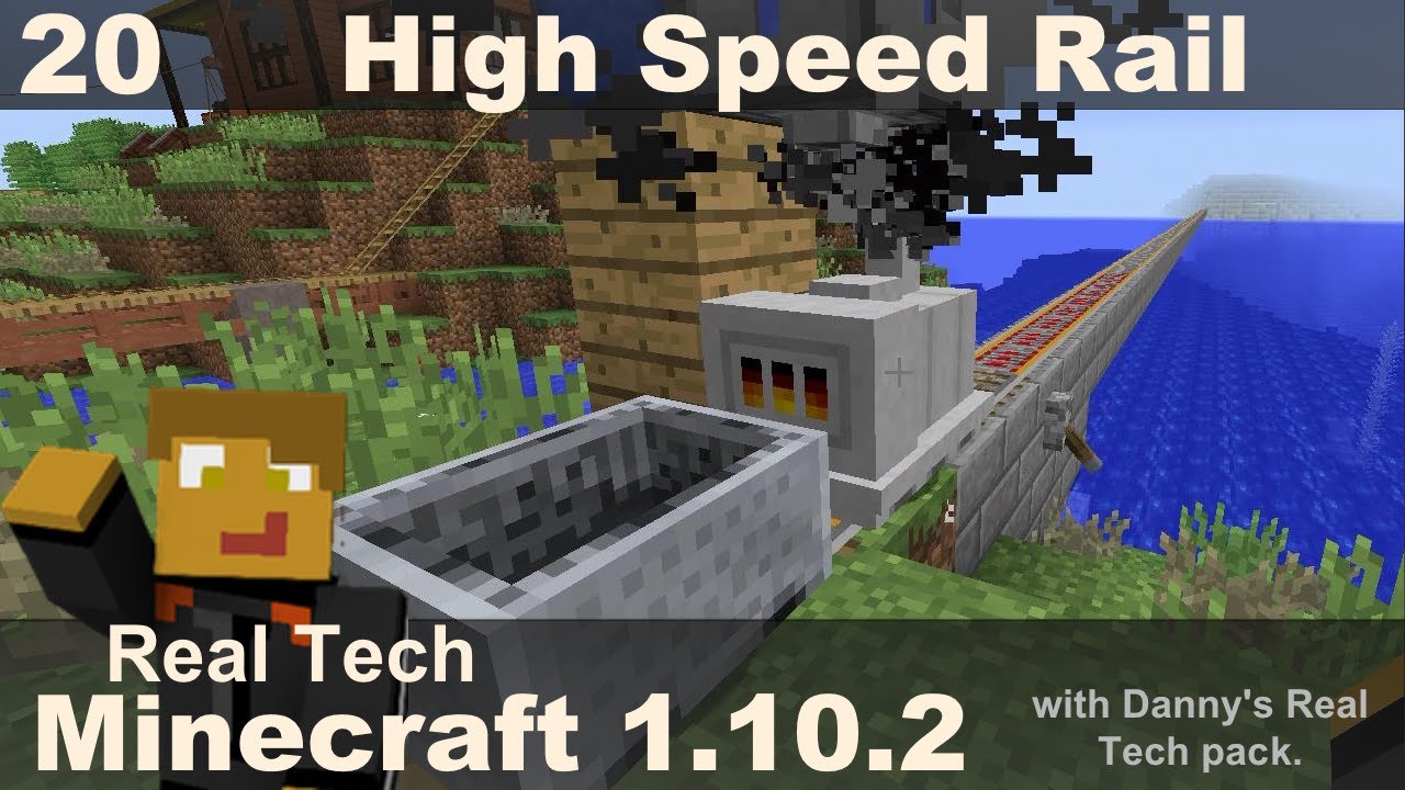 Real Tech Railcraft High Speed Rails Youtube