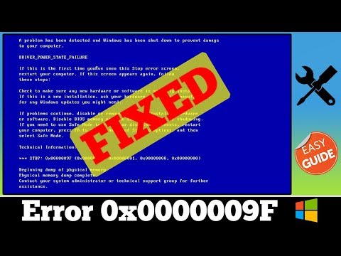 Video: Bagaimana Memperbaiki Stop Error 0x0000009f Di Windows?