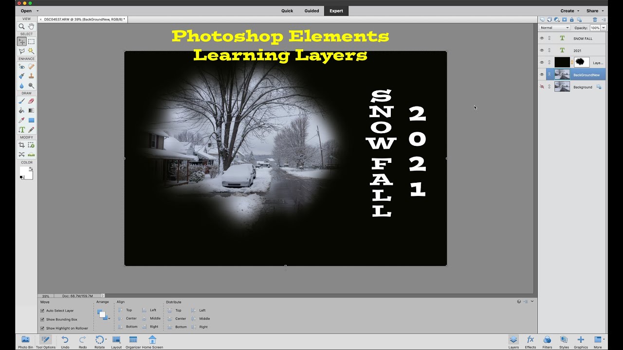 Photoshop Elements Learning Layers - YouTube