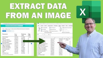 Extracting data from an image with Excel