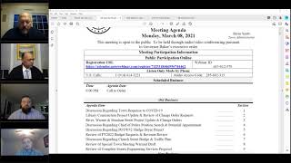 Select Board Meeting - March 08, 2021