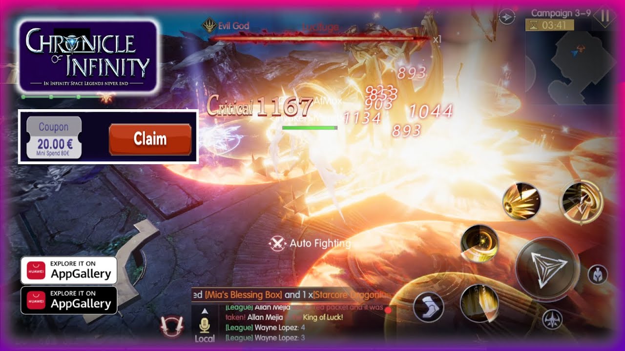 Chronicle of infinity | Discounts - 20% Coupon | Huawei AppGallery Promotions