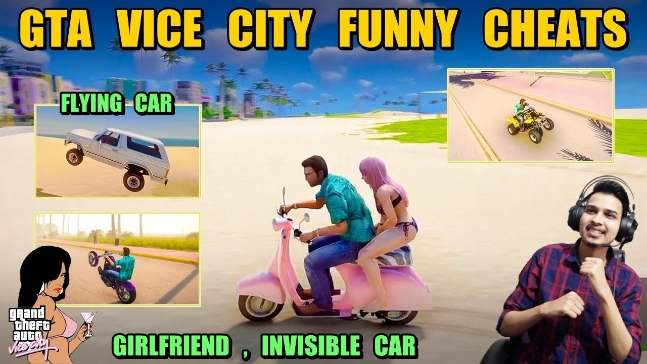 GTA Vice City Funny Cheat Codes in Hindi Girlfriend , Flying Car