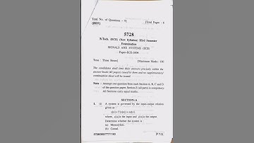 HPU Btech ECE Sem-3 Signals and systems Paper