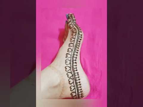 foot mehndi design - beautiful feet mehndi #shorts #latestmehndi #simple #tricks #arabic