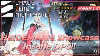 THIS COMBATANT IS BUSTED!! 100 hit rotation!! | Heidemarie team Showcase [Chaos Zero Nightmare]