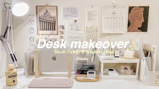 aesthetic desk makeover + shopee haul ☁️✨