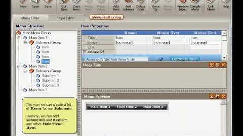 AllWebMenus - How to create your first menu