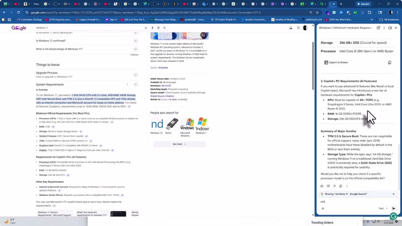 CIS181 Windows 11 Hardware spec - YouTube