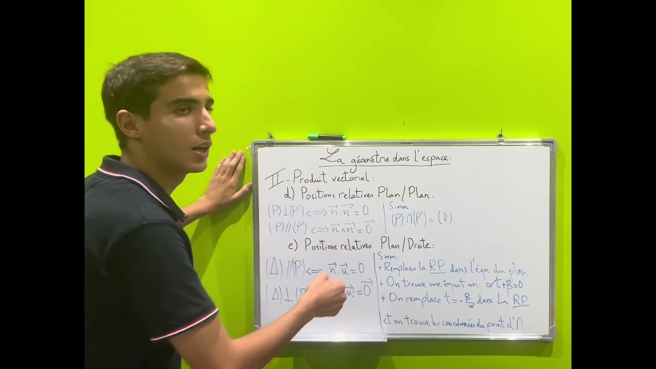 Géométrie dans l'espace : Produit Vectoriel (2 Bac PC-SVT Biof)