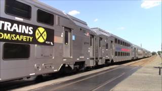 Full HD 60FPS: NJT Multilevel #7060 Leads Train 7331 in Bradley Beach 7/9/17