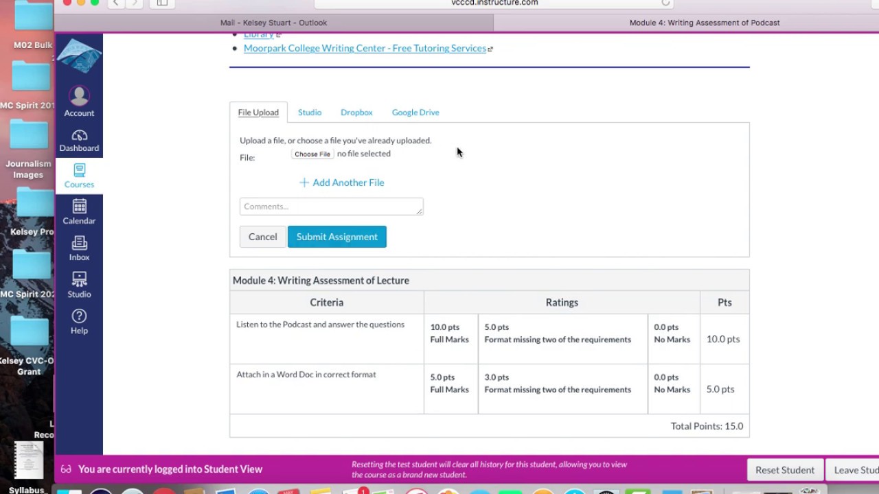 how to verify assignment submission on canvas