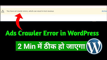 Google AdSense Ad Crawler Errors fix | You have ad crawler errors, which can result in lost revenue