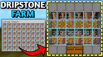 Minecraft DRIPSTONE FARM in Bedrock Edition 1.21 (MCPE/Xbox/PS4/Nintendo Switch/Windows10)