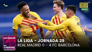 Los goles del Real Madrid 0 - 4 FC Barcelona | Rodillo culé en el Bernabéu