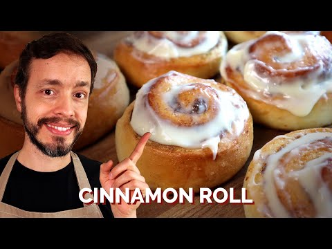 CINNAMON ROLL: Receita de rolinho de canela com cobertura de cream cheese