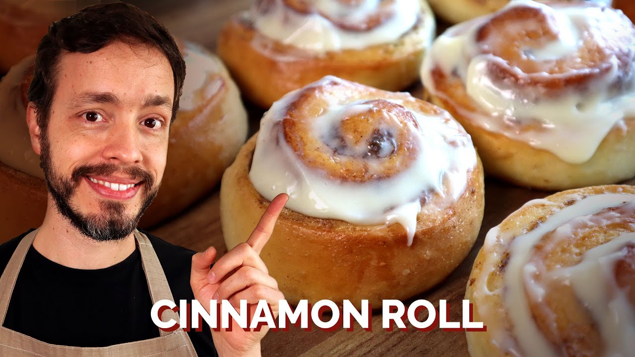 CINNAMON ROLL: Receita de rolinho de canela com cobertura de cream cheese
