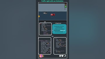 🚦 Traffic Light with Car Animation using Only HTML & CSS | CSS Animation Project 🔥