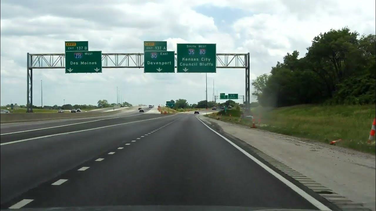 interstate-35-iowa-exits-94-to-87-southbound-youtube