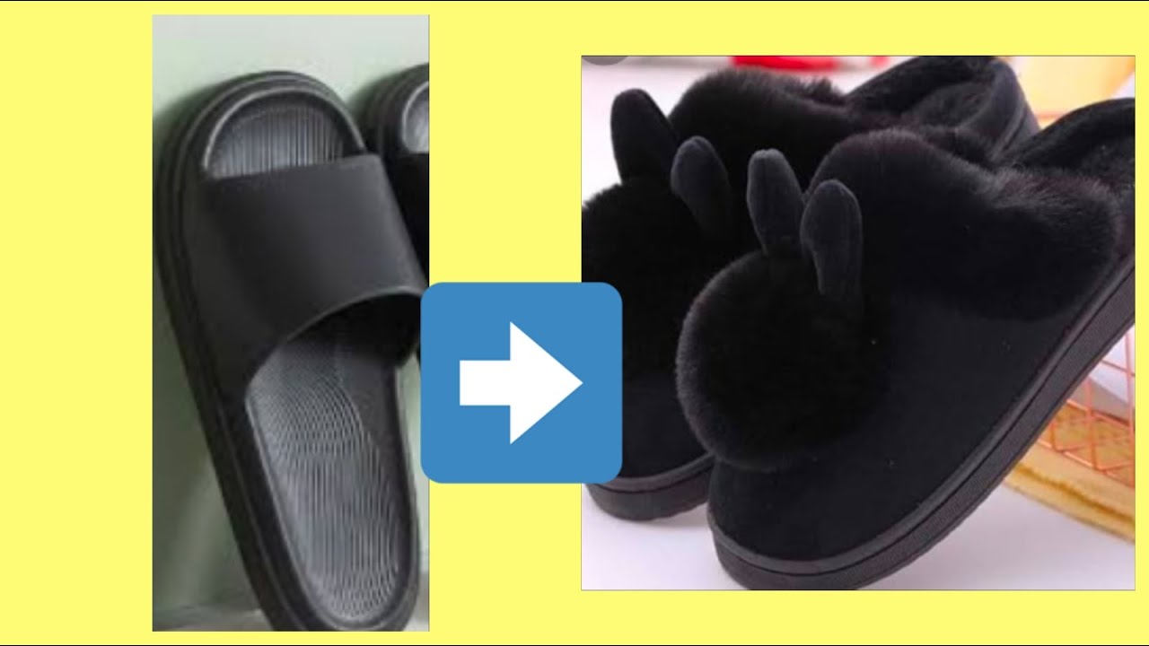 إعادة تدوير الاحذيه اعملي شبشب للشتاء من شبشب قديم عندك ببلاش وبدون تكلفه،Shoe recycling