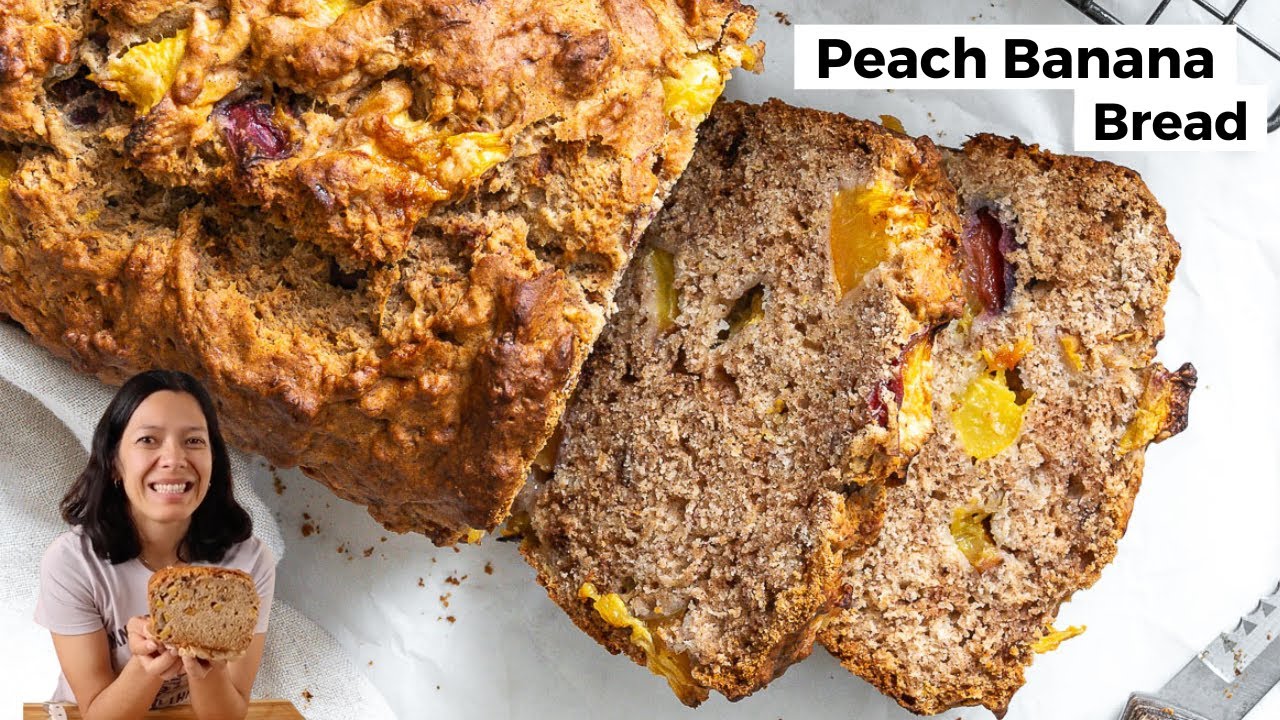 Easy Banana Peach Bread - Plant-Based on a Budget