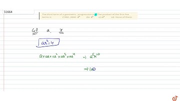 "The third term of a geometric   progression is 4. The product of the first five terms is   (a)`4^3`