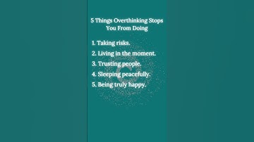 5 Things Overthinking Stops You From Doing #motivation  #quotes #viralvideo #status #reels #shorts